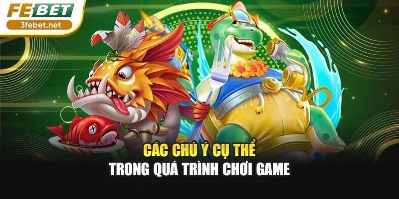 Các chú ý cụ thể trong quá trình chơi game