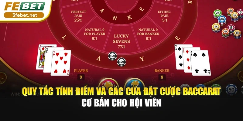 Quy tắc tính điểm và các cửa đặt cược Baccarat cơ bản cho hội viên